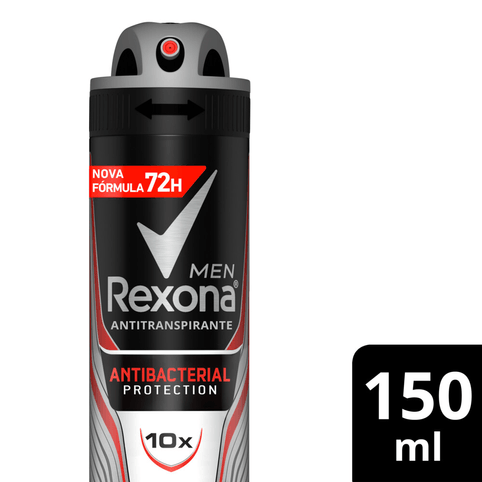 Desodorante Aerosol Rexona Men Antibacterial Protection 90g 150ml