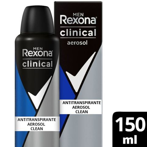 Desodorante Aerosol Rexona Men Clinical Clean 91g 150ml