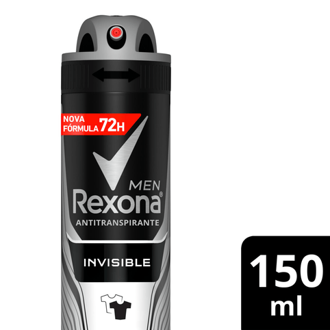 Desodorante Aerosol Rexona Men Invisible 90g 150ml