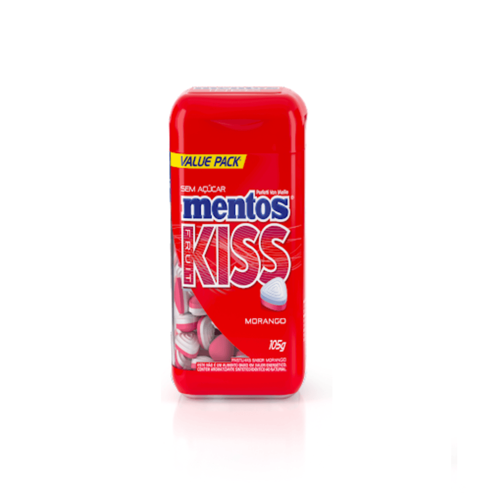 Bala Mentos Kiss Lata Morango Com 150 Unidades Anossadrogaria 2665