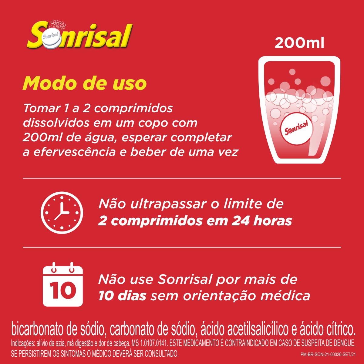 Encontraproduto.com.br - Sonrisal com 10 Comprimidos Efervescentes