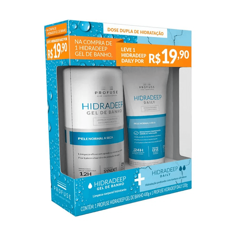 Profuse Hidradeep Gel Banho 400g Leve Hidradeep Daily 200g Por Um Preço Especial