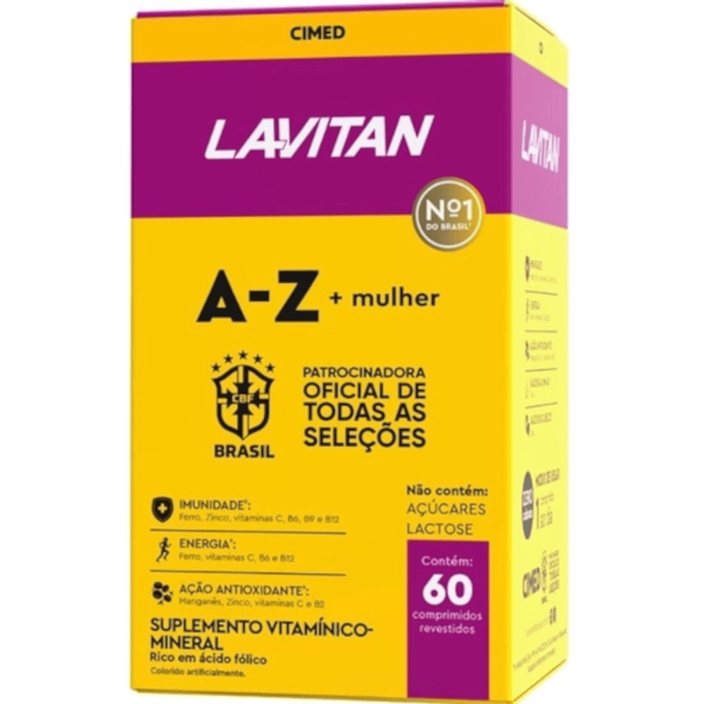 Lavitan A-Z Mulher CBF Com 60 Comprimidos - Anossadrogaria