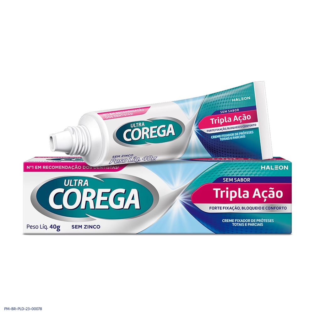 Corega Tripla Ação Creme 40g - anossadrogaria