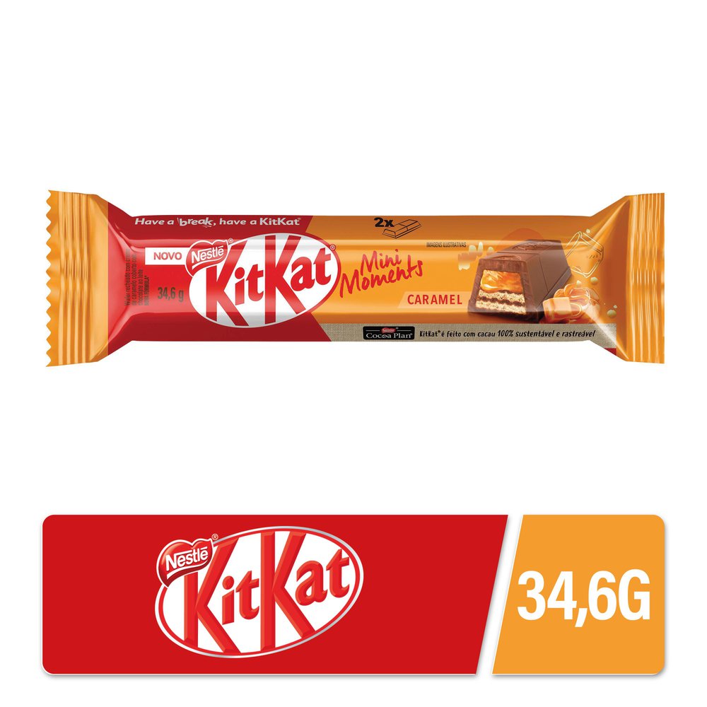Chocolate Nestlé Kit Kat Mini Moments Caramelo 34,6g