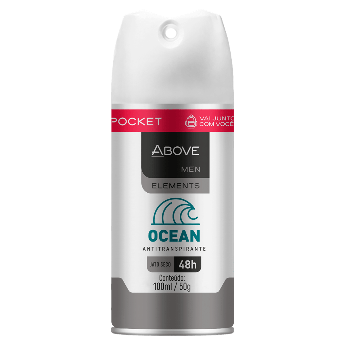 Desodorante Aerosol Antitranspirante Above Men Elements Ocean Pocket 48h Com 100ml
