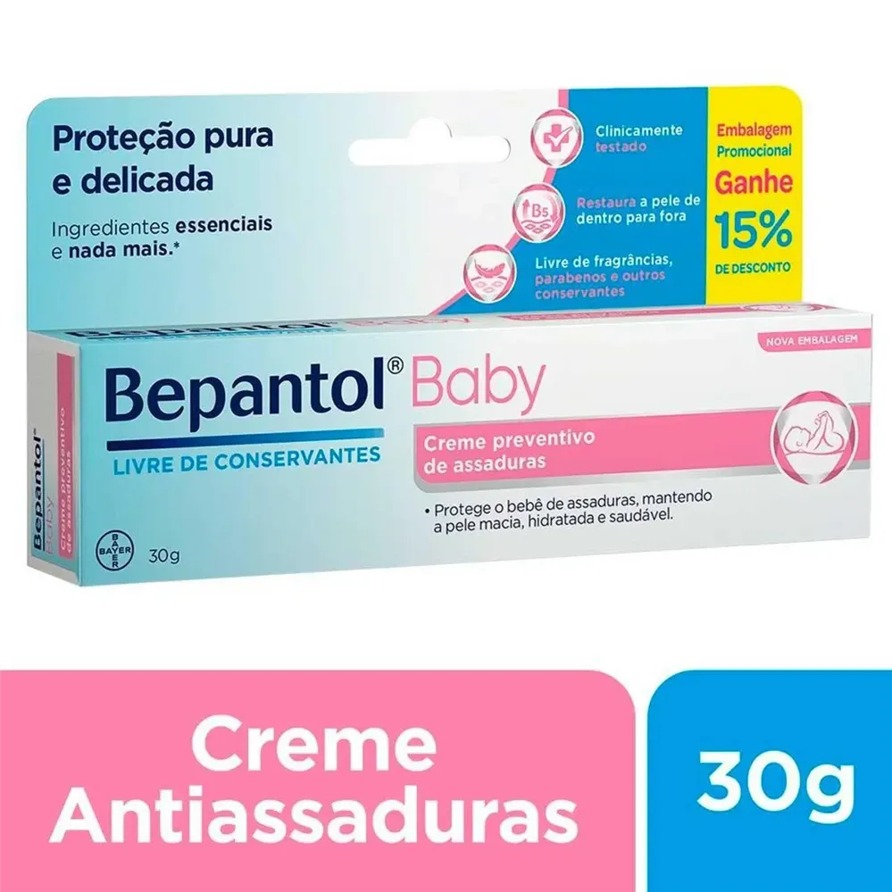 Creme para Assadura Bepantol Baby 30g Grátis 15% de Desconto