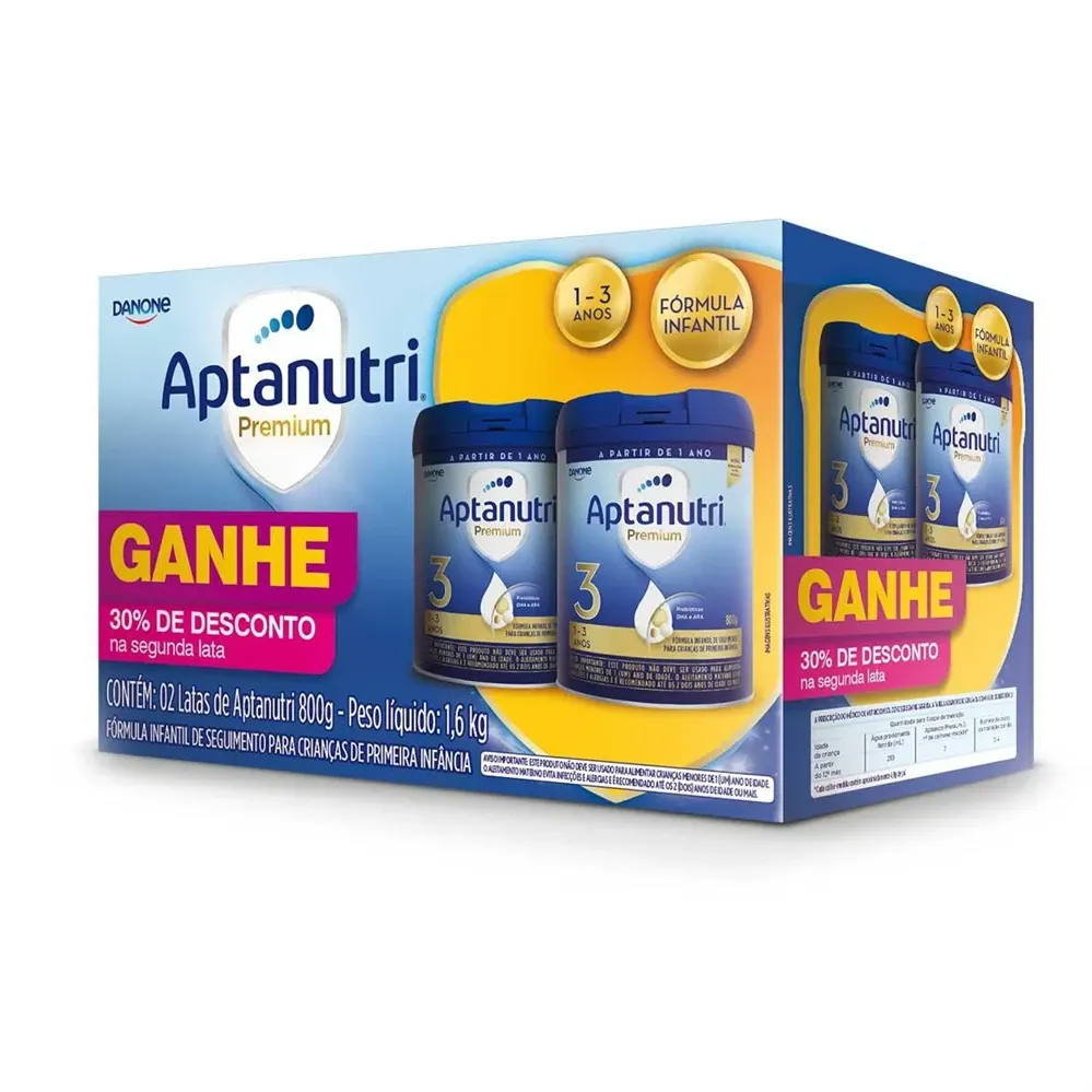 Aptanutri Premium 3 Pack com 2 Latas 800g