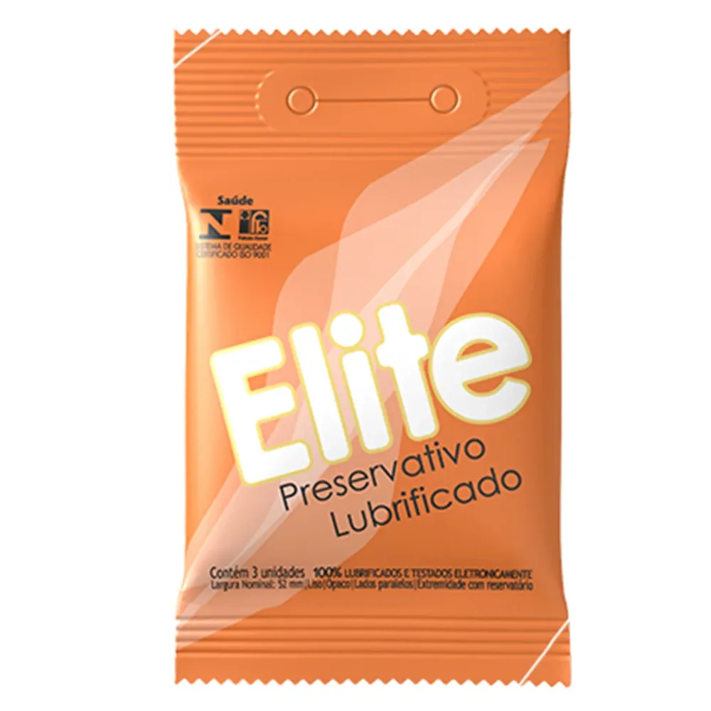 Preservativo Elite lubrificado com 3 unidades