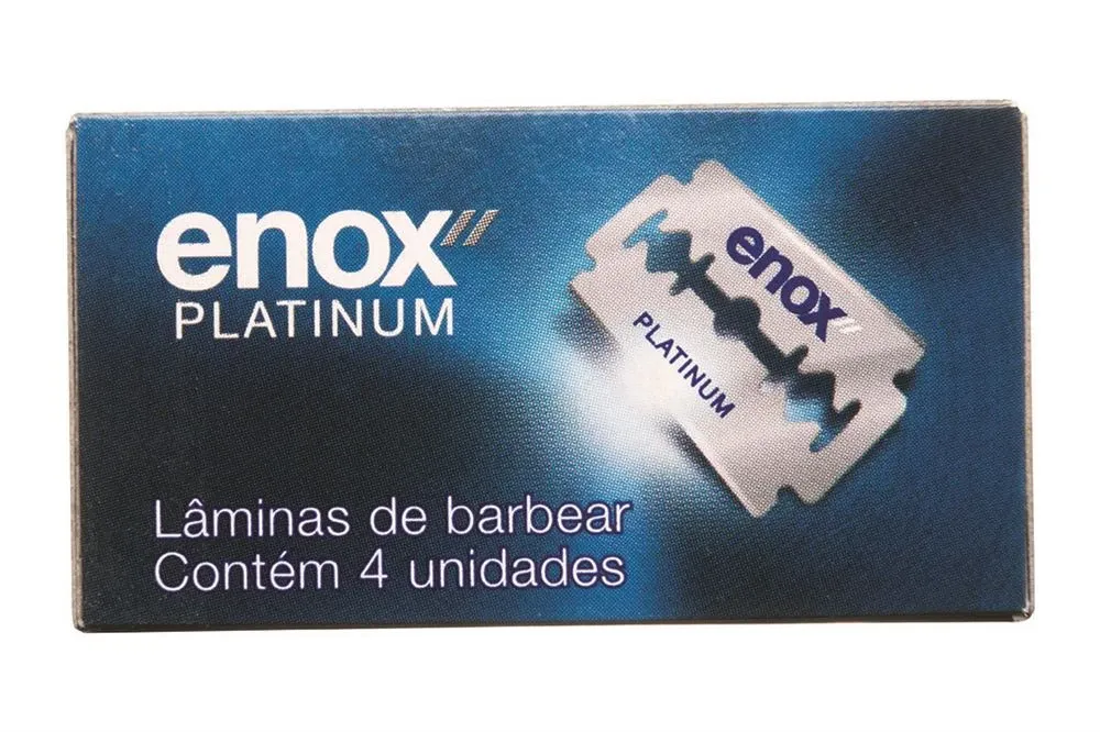 Lâmina de Barbear Enox Platium com 4 Unidades