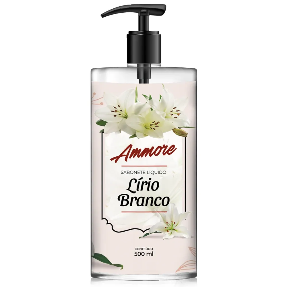 Sabonete Líquido Ammore Lírio Branco 500ml Nova Embalagem
