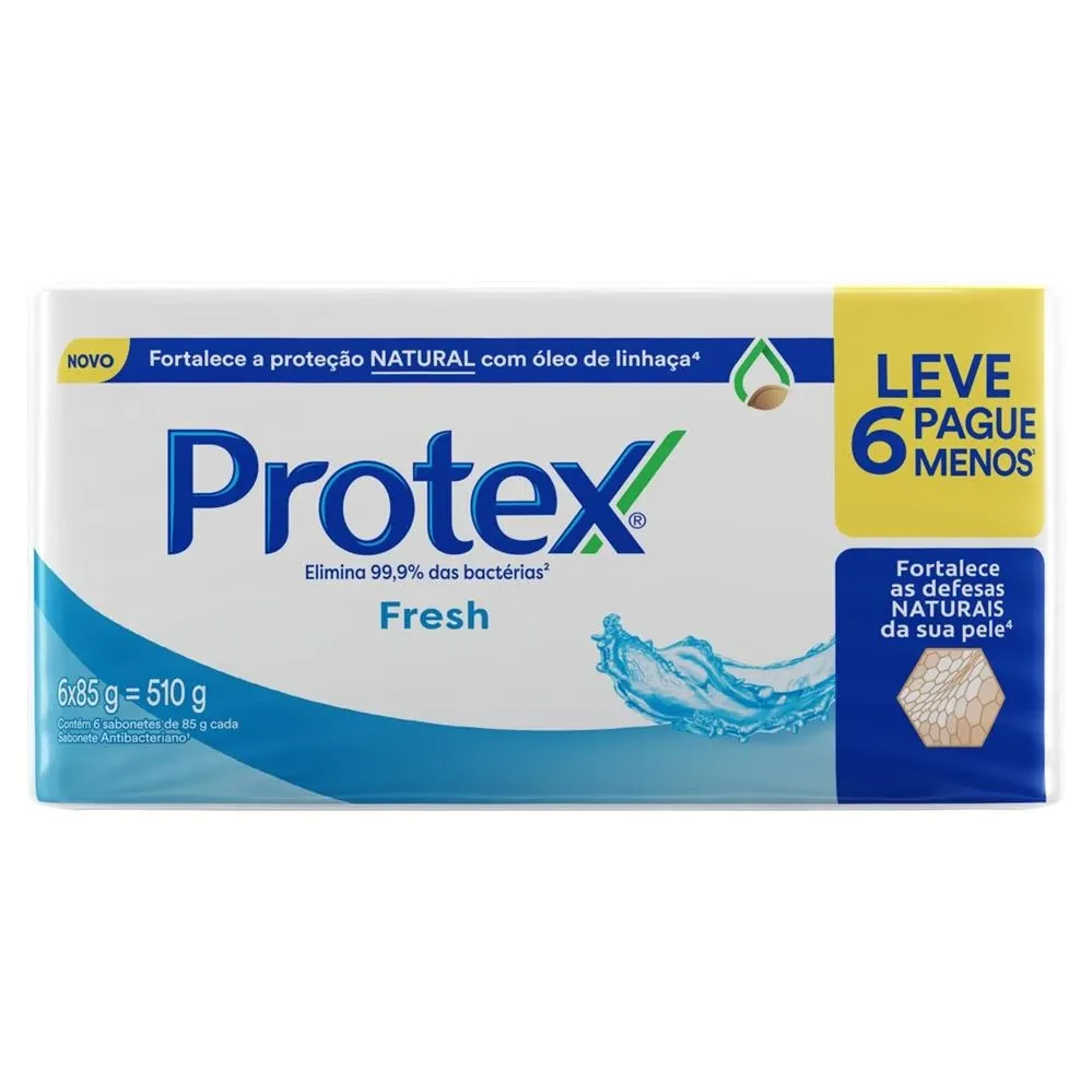 Kit Sabonete Barra Protex Fresh 85g Leve 6 Pague Menos