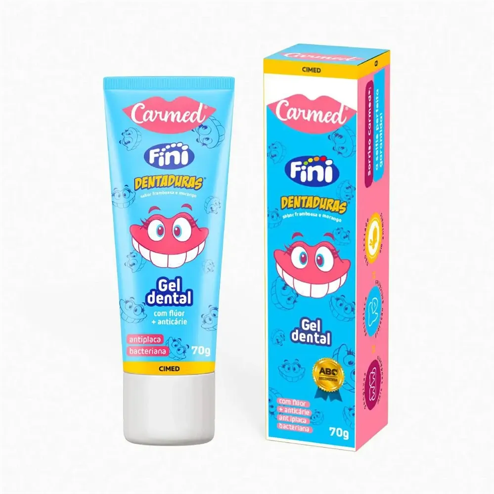Gel Dental com Fluor Carmed Fini Dentadura 70g