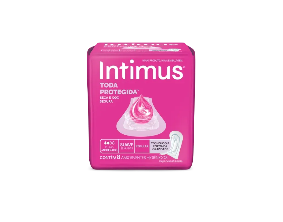 Absorvente Intimus Toda Protegida Suave Sem Abas com 8 Unidades