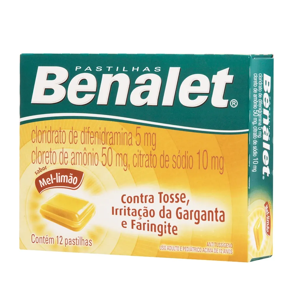 Benalet mel limão com 12 pastilhas