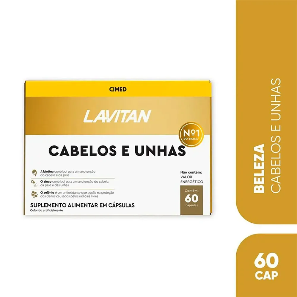 Lavitan Cabelos e Unhas com 60 Cápsulas
