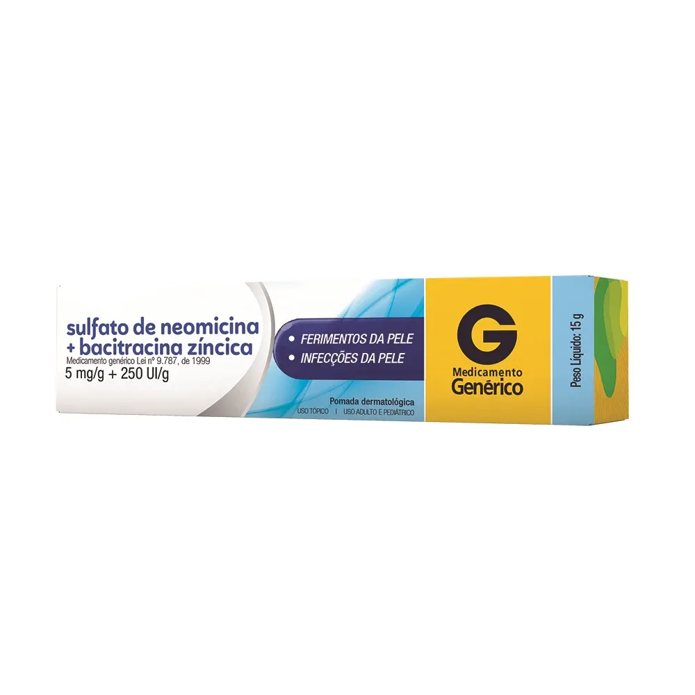 Sulfato de Neomicina + Bacitracina Zíncica 15g Cimed