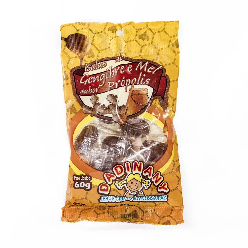 Bala Gengibre com Mel e Própolis Tuquinha 60g