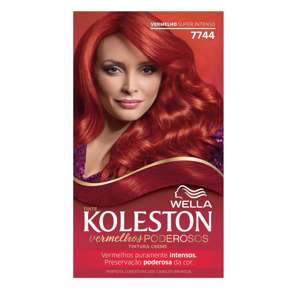 Tintura Creme Koleston Vermelho Super Intenso 7744 Tons Especiais