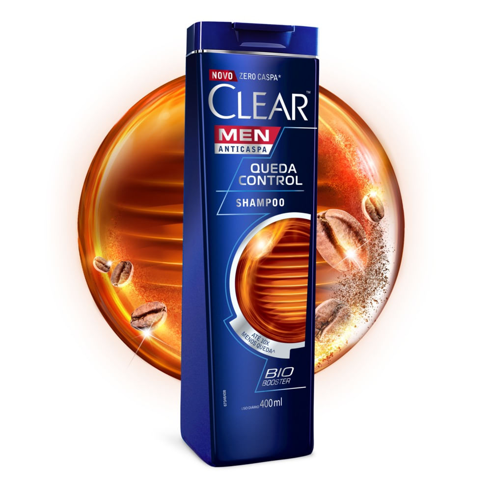 Shampoo Anticaspa Clear Men Queda Control 400ml