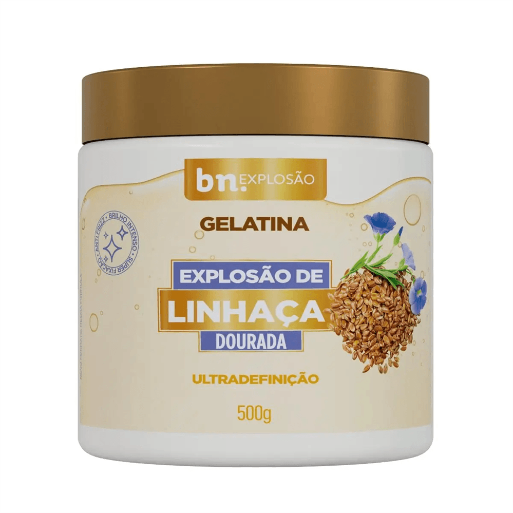 Beleza Natural Gelatina Explosao De Linhaça 500G