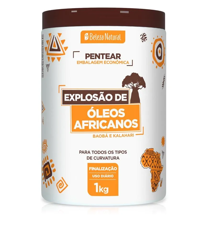 Creme para Pentear Beleza Natural Explosão de Óleo Africanos 1Kg