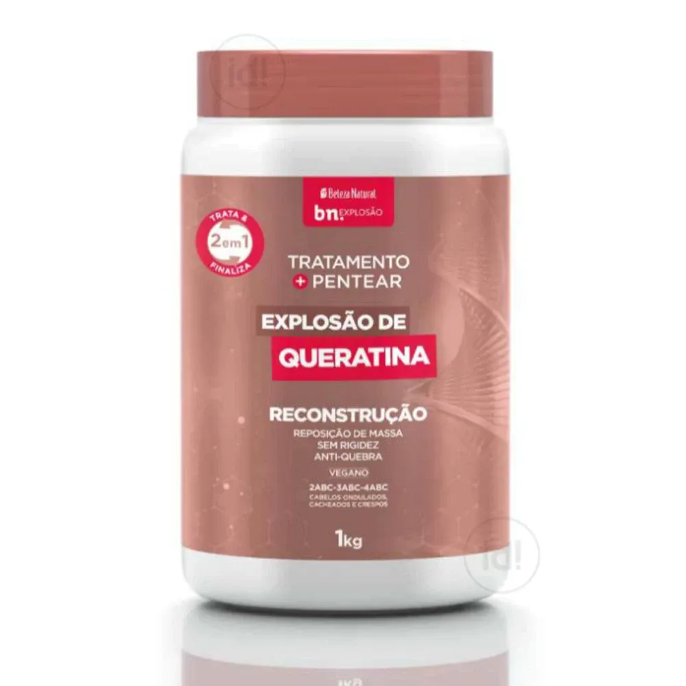 Creme de Tratamento e Pentear Beleza Natural Explosão de Queratina 2 em 1 1kg