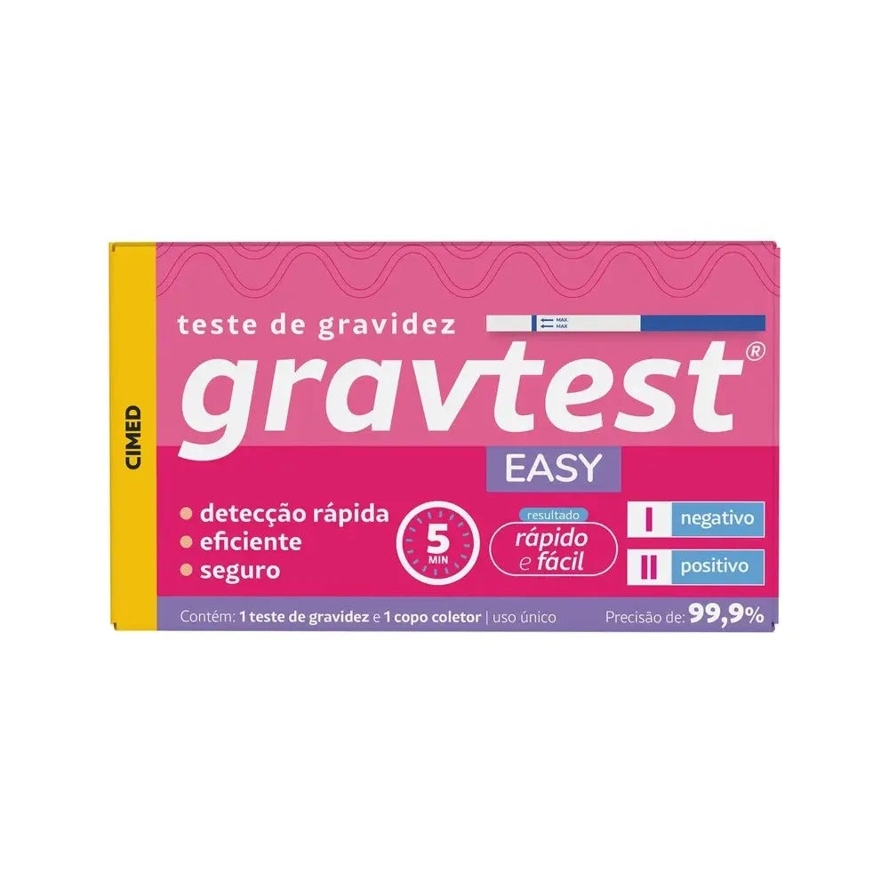 Teste de Gravidez Gravtest Easy com 1 Unidade