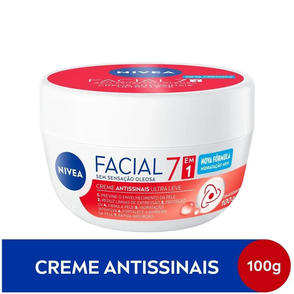 NIVEA Creme Facial Antissinais Ultraleve 7 em 1 100g