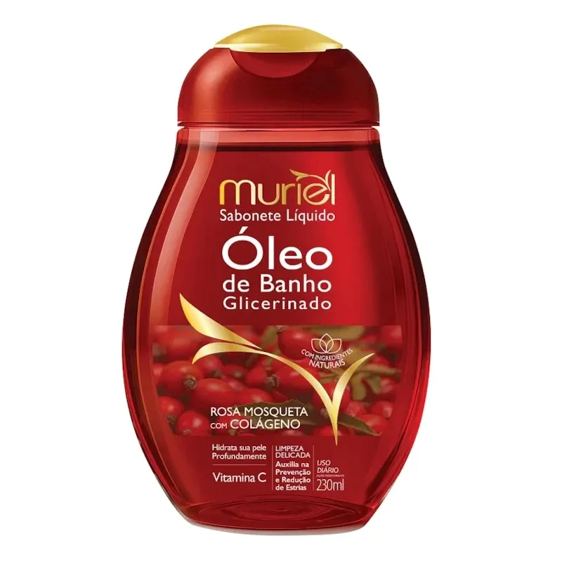 Óleo Muriel de Banho Glicer Rosa Mosqueta 230Ml