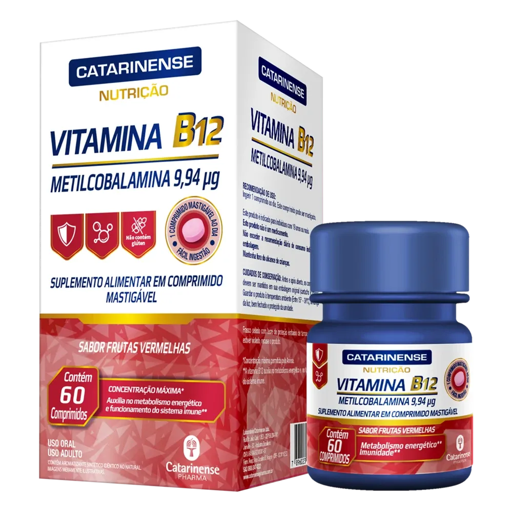 Vitamina B12 Com 60 Comprimidos Catarinense