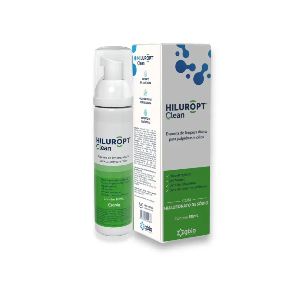 Espuma de Limpeza para Pálpebras e Cílios Hiluropt Clean 80ml