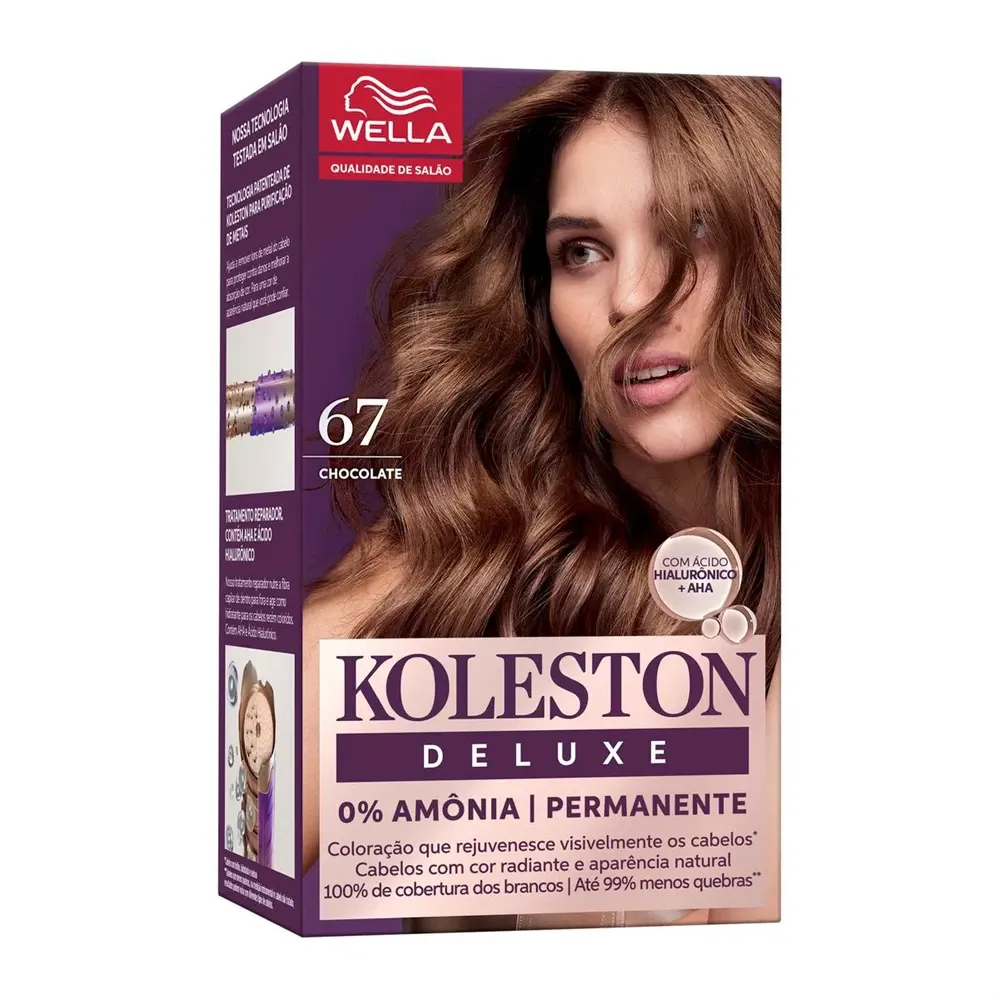 Kit Tintura Colorante Permanente Koleston Deluxe Chocolate 67