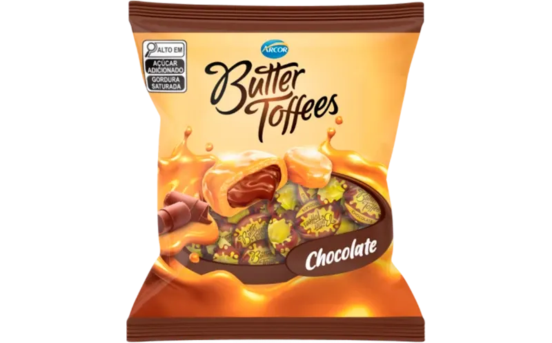 Bala Butter Toffees Chocolate com 90/100g