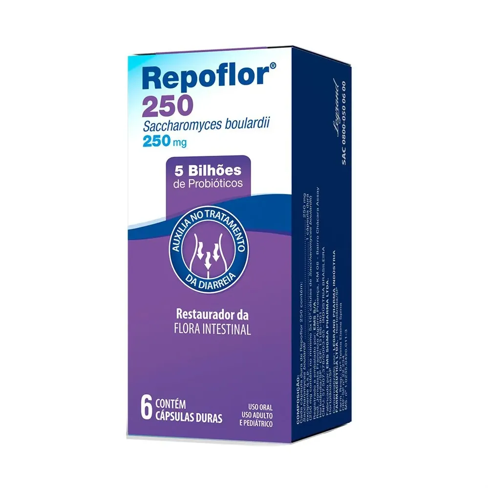 Repoflor 250mg com 6 Cápsulas