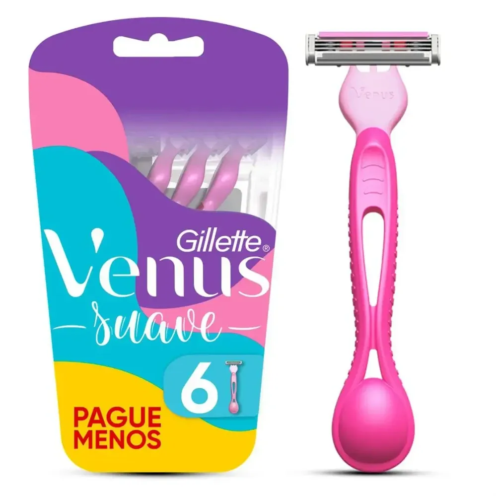 Aparelho de Depilação Gillette Venus 3 Suave Com 6 unidades