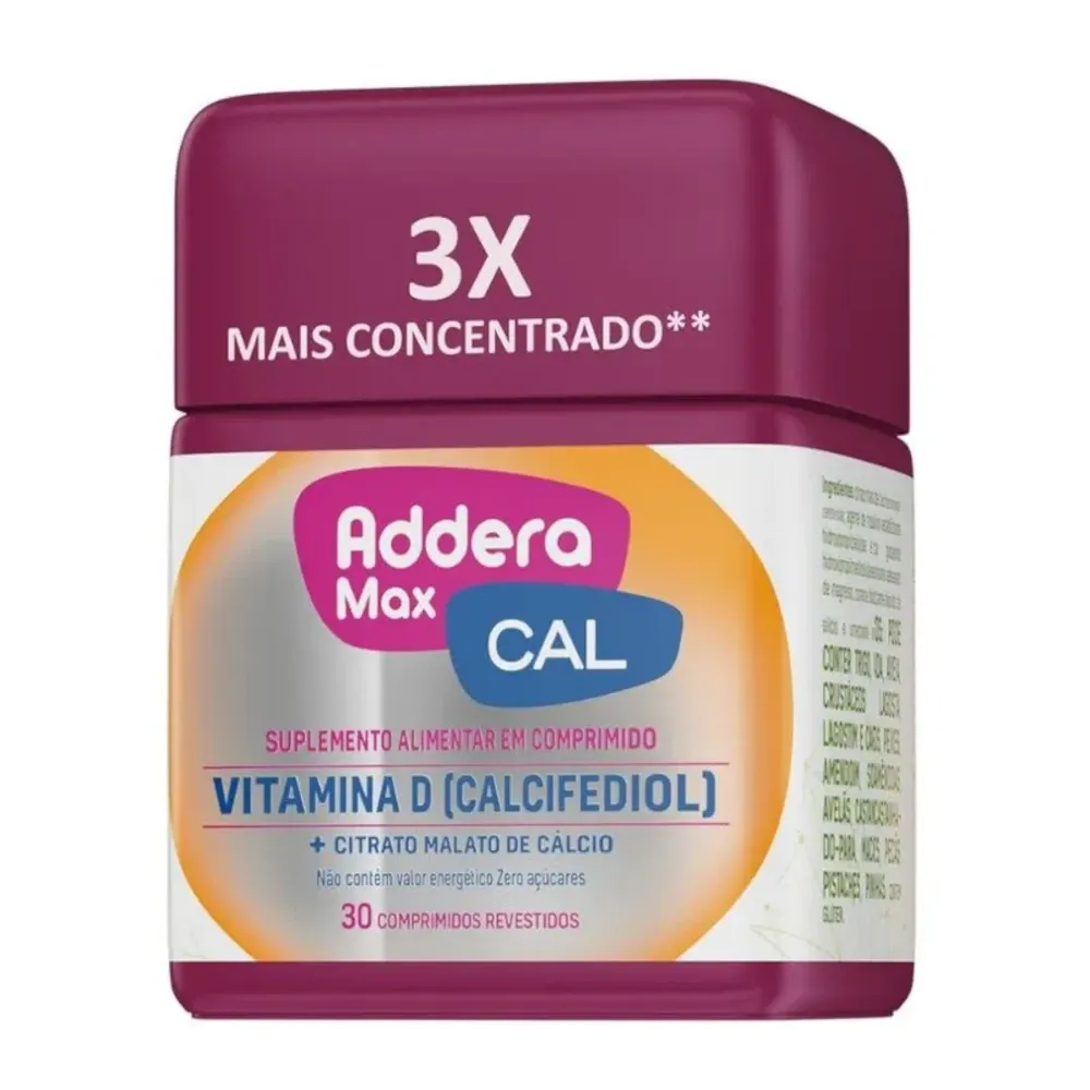 Addera Max Cal Vitamina D com 30 Comprimidos