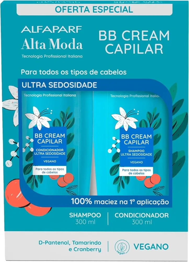 Kit Shampoo + Condicionador BB Cream Capilar Altamoda com 300ml