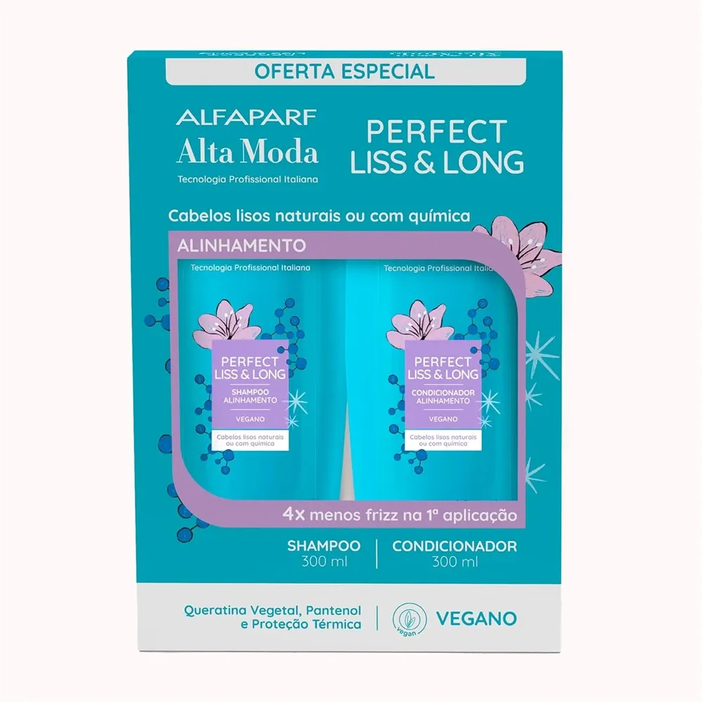 Kit Shampoo + Condicionador Perfect Liss & Long Altamoda com 300ml