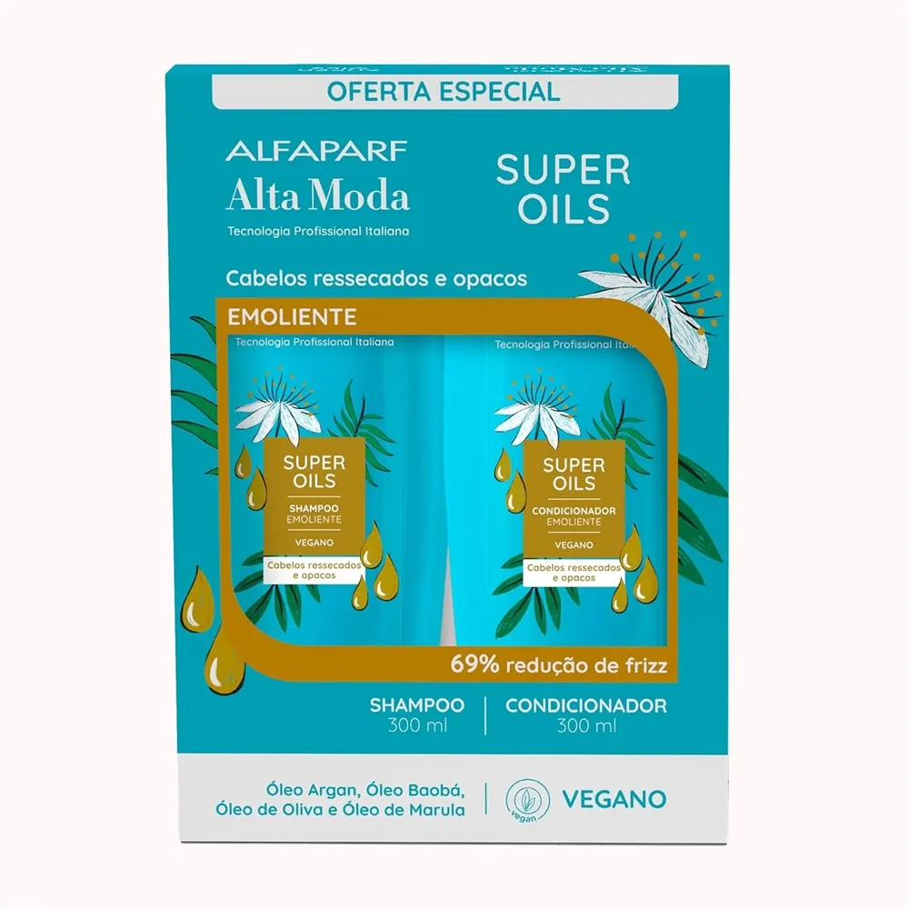 Kit Shampoo + Condicionador Super Oils Altamoda com 300ml