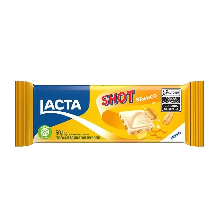 Chocolate Shot Branco Lacta 50,01g