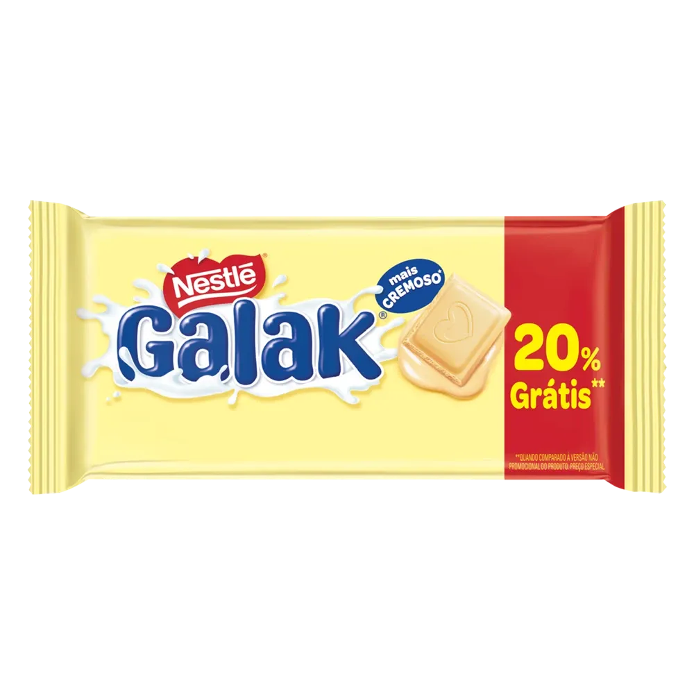 Chocolate Nestlé Galak 80g 20% Grátis