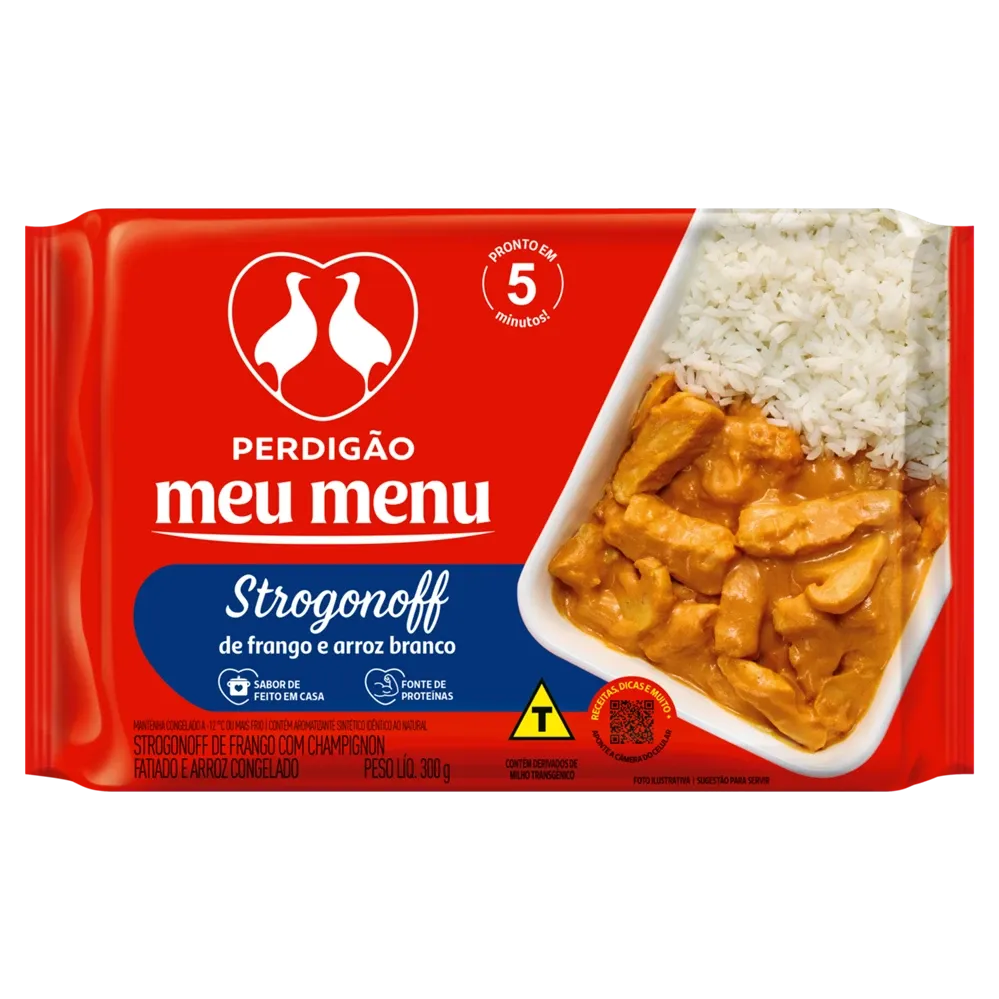 Perdigão Meu Menu Strogonoff de Frango e Arroz Branco 300g