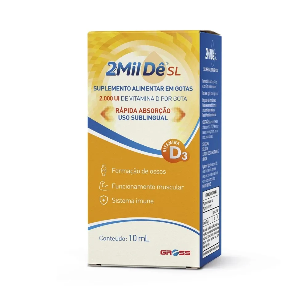 Vitamina D3 Mildê 2.000 UI Gotas 10ml