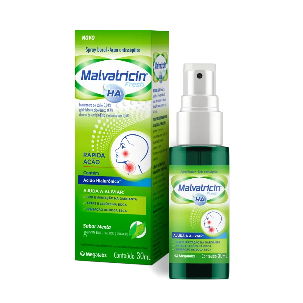 Malvatricin HA Fresh Spray com 30ml Sabor Menta