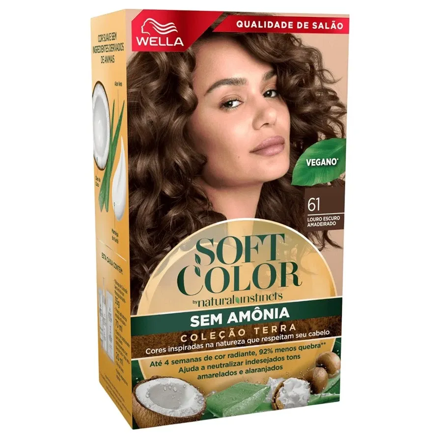 Tintura Soft Color Louro Escuro Amadeirado 61
