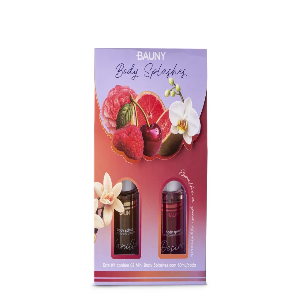 Bauny Kit de Presente com 2 Body Splash com Fragrâncias Diferentes