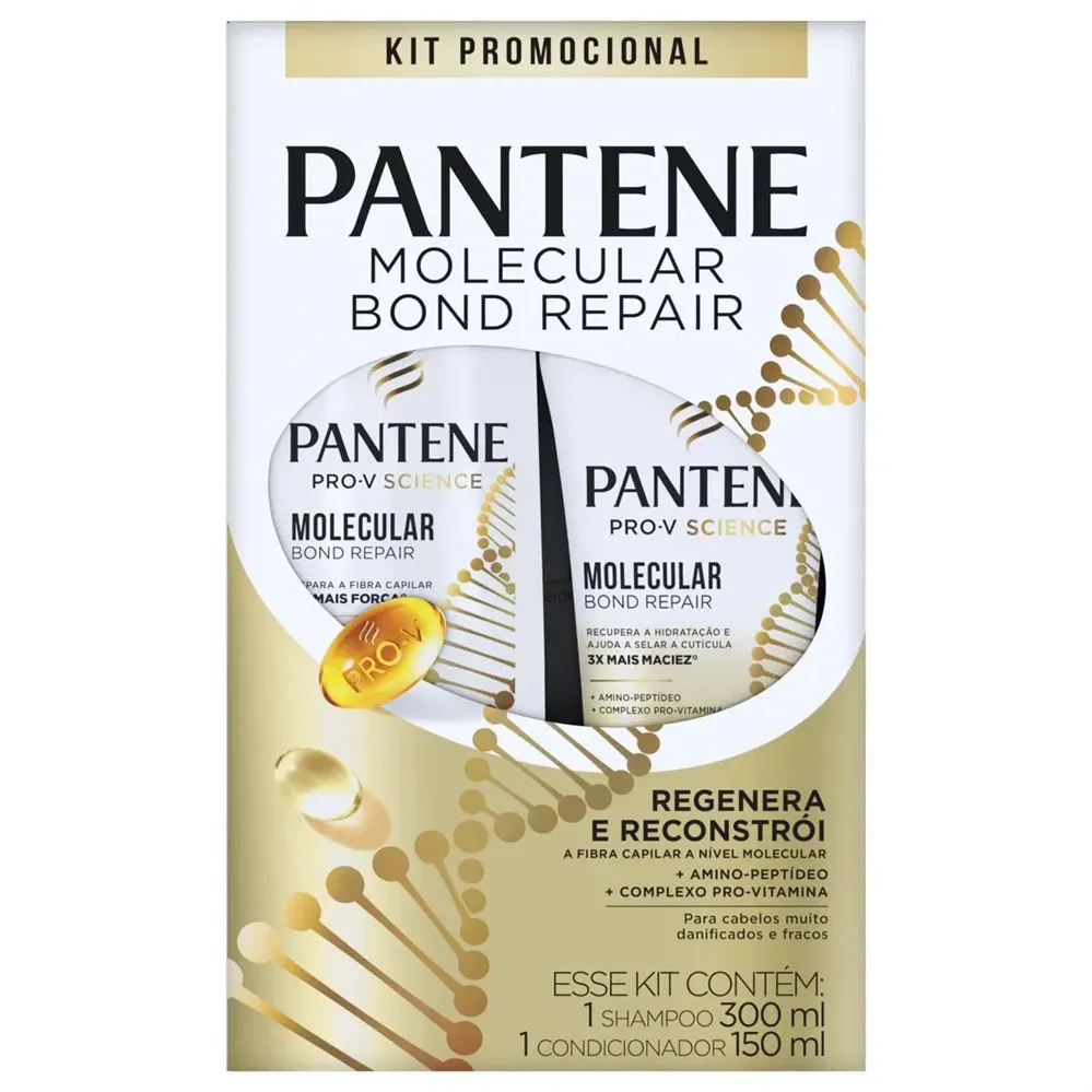 Kit Shampoo 300ml + Condicionador 150ml Pantene Molecular Bond Repair