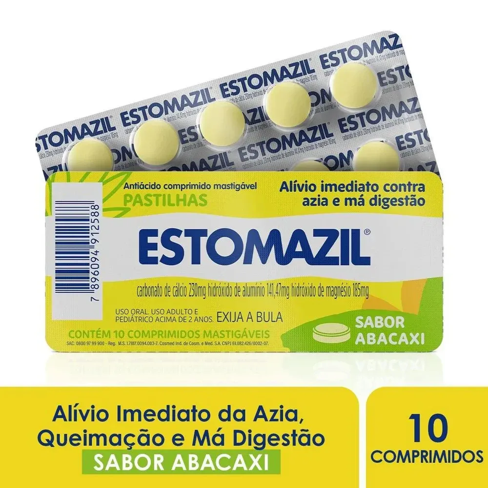 Estomazil Abacaxi com 10 Comprimidos
