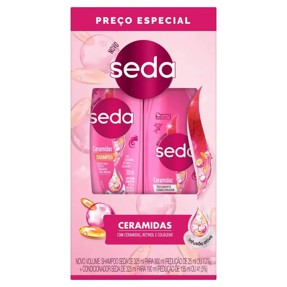 Kit Seda Ceramidas Shampoo 300ml + Condicionador 190ml